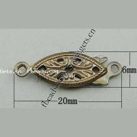 Brass Fishhook Clasp, Horse Eye, plated, hollow Approx 1mm 