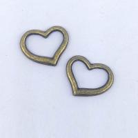 alliage de zinc accessoire, coeur, Plaqué de couleur de bronze antique, DIY & creux Vendu par sac