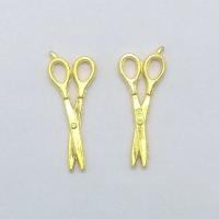 Zinc Alloy Scissors Pendants, gold color plated, vintage & fashion jewelry & DIY Approx 1mm 