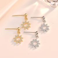 925 Sterling Silver Drop Earring, plated, cute & fashion jewelry & micro pave cubic zirconia & for woman 