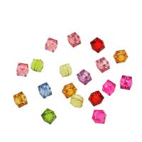 Jelly Style Acrylic Beads, Square, Mini & cute & DIY, mixed colors Approx 1.5mm, Approx 