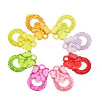Transparent Acrylic Pendants, Bowknot, cute & fashion jewelry & DIY & jelly style, mixed colors Approx 2.5mm, Approx 