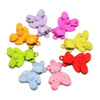 Transparent Acrylic Pendants, Bear, cute & fashion jewelry & DIY & jelly style, mixed colors Approx 2mm, Approx 