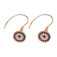 Cubic Zirconia Micro Pave Sterling Silver Earring, 925 Sterling Silver, plated, fashion jewelry & micro pave cubic zirconia & for woman 