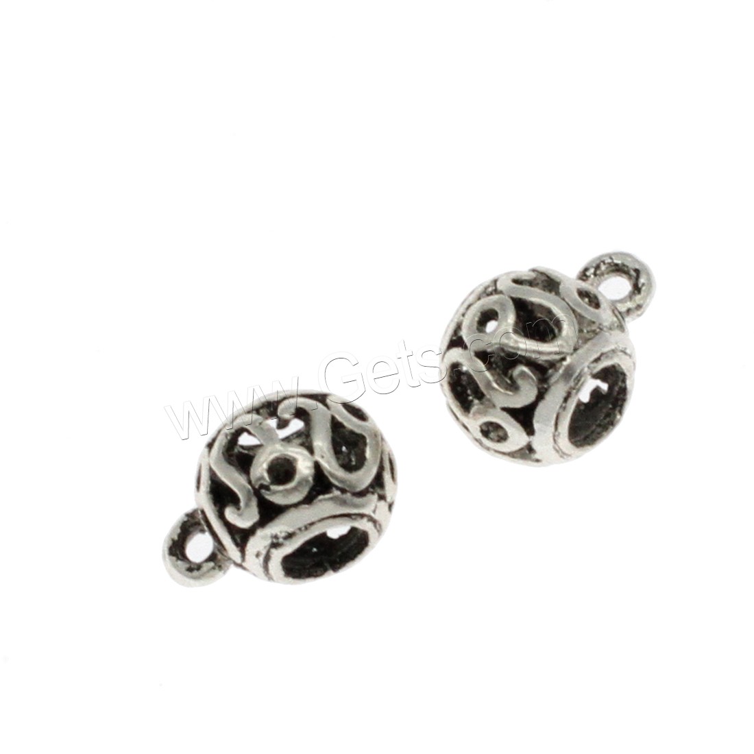 Zinc Alloy Bail Beads, antique silver color plated, different size for choice & hollow, Hole:Approx 1.3,3.3mm, 100PCs/Bag, Sold By Bag