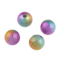 Acrylic Jewelry Beads, Round, Mini & fashion jewelry & gradient color & DIY multi-colored 