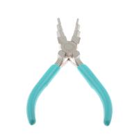 Stainless Steel Needle Nose Plier, with Plastic, portable & durable, skyblue 