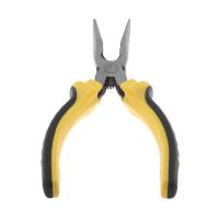 Stainless Steel Needle Nose Plier, with Plastic, portable & durable, yellow 