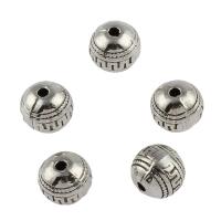 Zinc Alloy Jewelry Beads, Round, antique silver color plated, DIY Approx 1.8mm, Approx 