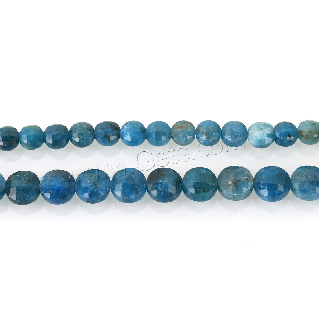 Apatite Beads, Apatites, Flat Round, vintage & fashion jewelry & different size for choice & faceted, blue, Hole:Approx 1.5mm, Length:Approx 15 Inch, Sold By Strand