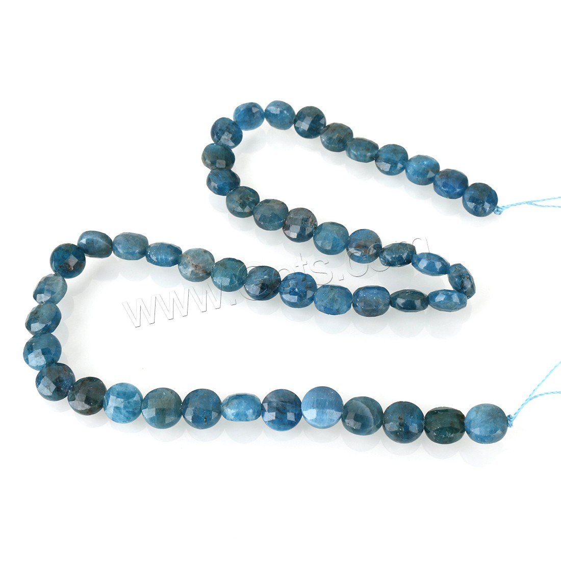Apatite Beads, Apatites, Flat Round, vintage & fashion jewelry & different size for choice & faceted, blue, Hole:Approx 1.5mm, Length:Approx 15 Inch, Sold By Strand