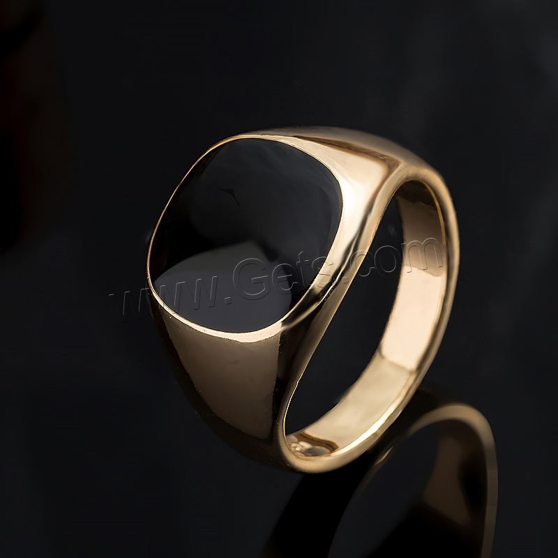 Enamel Zinc Alloy Finger Ring, plated, different size for choice & for man, more colors for choice, 2PCs/Bag, Sold By Bag