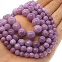 Lila Perlen, Flieder Perlen, rund, verschiedene Größen vorhanden, violett, Bohrung:ca. 1mm, Länge:ca. 14.9 ZollInch, verkauft von Strang