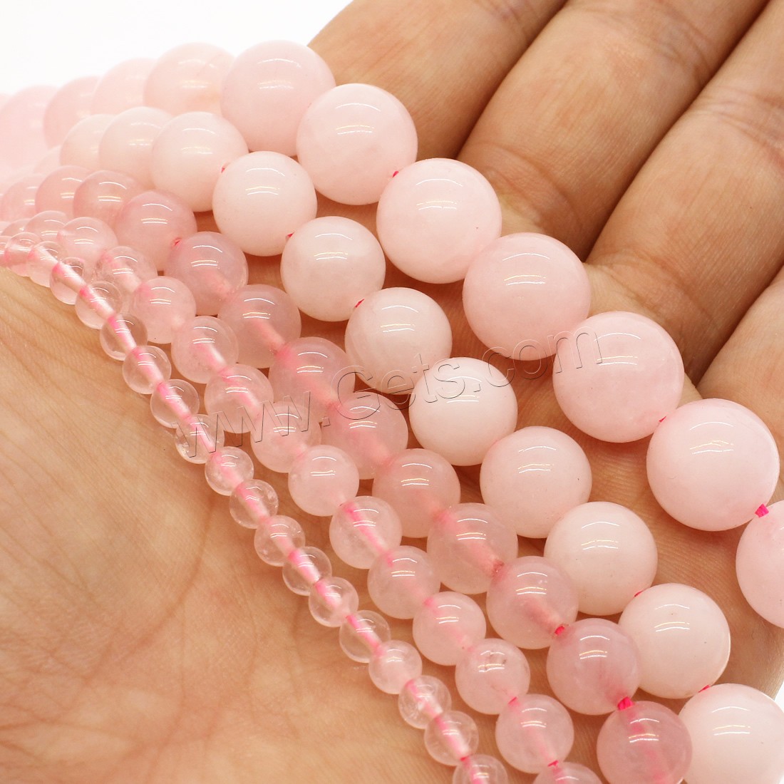 Natural Rose Quartz Beads, Round, different size for choice, pink, Hole:Approx 1mm, Length:Approx 14.9 Inch, Sold By Strand