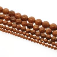 Goldstone Beads, Round orange Approx 1mm Approx 14.9 Inch 