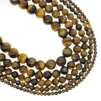 Tiger Eye Beads, Round yellow Approx 1mm Approx 14.9 Inch 