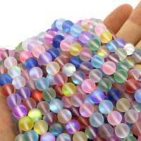 Labradorite Beads, Glass Beads, Round, glitter & frosted Approx 1mm Approx 14.9 Inch 
