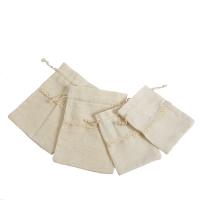 Cotton Jewelry Pouches Bags, with Lace, durable 