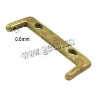 Brass Connector, plated, 1/1 loop Approx 1.7mm 