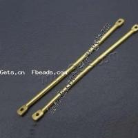Brass Connector, Number 1, plated, 1/3 loop Approx 1mm 
