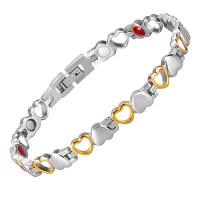 Stainless Steel Chain Bracelets, 316L Stainless Steel, plated, fashion jewelry & Unisex & with magnetic Approx 7.9 Inch 