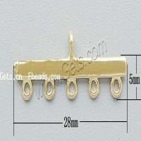 Brass Connector, plated, 1/5 loop Approx 2mm 