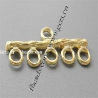 Brass Connector, plated, 1/5 loop Approx 2.5mm 
