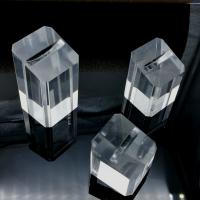 Mostrador de anillo de vidrio orgánico, Cristal orgánico, tres piezas, Blanco, 34mm,45mm,55mm, 3PCs/Set, Vendido por Set