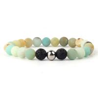 Agate Bracelet, with ​Amazonite​, fashion jewelry & for woman, 6mm 