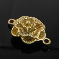 Brass Connector, Flower, plated, 1/1 loop Approx 1.5mm 