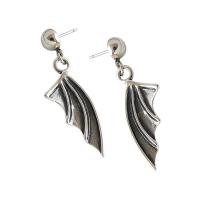 Sterling Silver Drop Earring, 925 Sterling Silver, sterling silver post pin, Wing Shape, fashion jewelry & for woman 