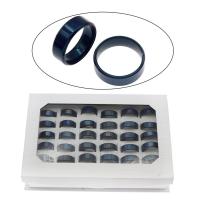 ステンレス 指輪, とともに 紙箱, リング状, ブルーメッキ, 混合リングサイズ & ユニセックス, 8mm, サイズ:7-12, 36パソコン/ボックス, 売り手 ボックス