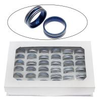 ステンレス 指輪, とともに 紙箱, リング状, メッキ, 混合リングサイズ & ユニセックス, 8mm, サイズ:7-12, 36パソコン/ボックス, 売り手 ボックス