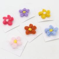 Caddice Hair Jewelry Set, hair clip & hair jewelry elastic, with Rubber Band, Flower, Korean style & for woman, mixed colors, 45mm 