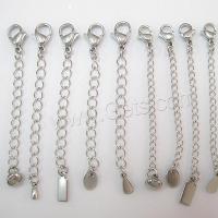 Stainless Steel Extender Chain, DIY silver color, 40mm 