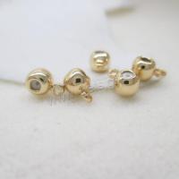Brass Bail Beads, gold color plated, DIY 