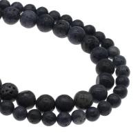 Perles en corail naturel, Rond, normes différentes pour le choix, couleur bleu foncé Environ 1mm Environ 14.9 pouce, Vendu par brin