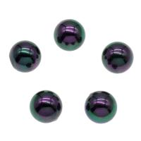 Half Drilled South Sea Shell Beads, Round & half-drilled, black Approx 1mm [