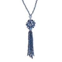 Crystal Sweater Chain Necklace, Seedbead, with Crystal, with 1.96lnch extender chain & for woman Approx 29.9 Inch 