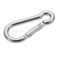 Zinc Alloy Snap Hook Clasp, durable & fashion jewelry & DIY, silver color, 4.2MMx50MM 