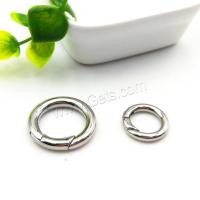 Cierre del anillo de resorte de acero inoxidable, chapado, Joyería & diverso tamaño para la opción, color original, Vendido por UD