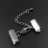 Stainless Steel Ribbon Crimp End, durable & fashion jewelry original color 