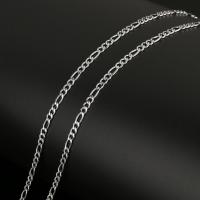 Цепь Фигаро из нержавеющей стали, нержавеющая сталь, ювелирные изделия моды & DIY & Фигаро цепочка, оригинальный цвет  50м/Золотник, продается Золотник