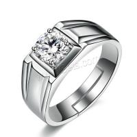 白銅 指輪, ファッションジュエリー & ユニセックス & 異なるサイズの選択 & ライン石のある, シルバー, 売り手 パソコン