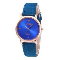 Unisex Wrist Watch, Zinc Alloy, with Titanium & Faux Suede Cord & Glass, Chinese movement, titanium watch band clasp, plated, waterproofless & dyed Approx 9 Inch 