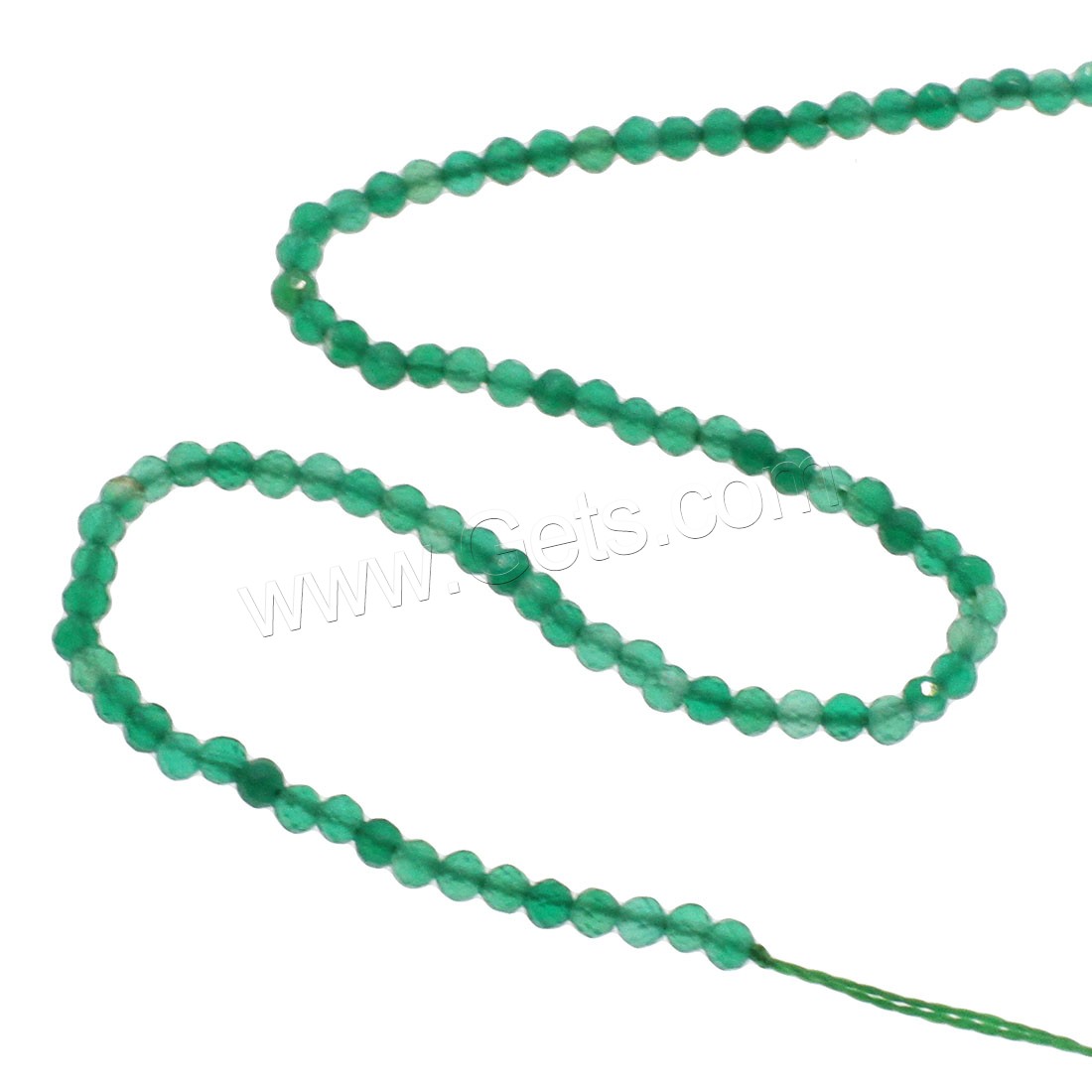 Natural Green Agate Beads, Round, different size for choice & faceted, green, Hole:Approx 1mm, Length:Approx 14.9 Inch, Sold By Strand