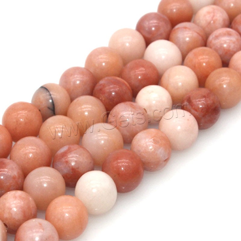 Peach Aventurine Bead, Round, polished, DIY & different size for choice & different styles for choice, Length:Approx 15 Inch, Sold By Strand