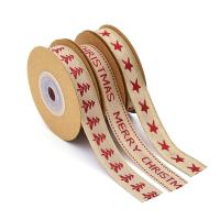 Cotton Fabric ribbon decoration, jacquard, durable & Christmas Design 15mm 
