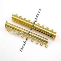 Brass Slide Lock Clasp, plated, fashion jewelry 