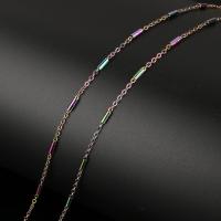 Stainless Steel Oval Chain, fashion jewelry & DIY, multi-colored  